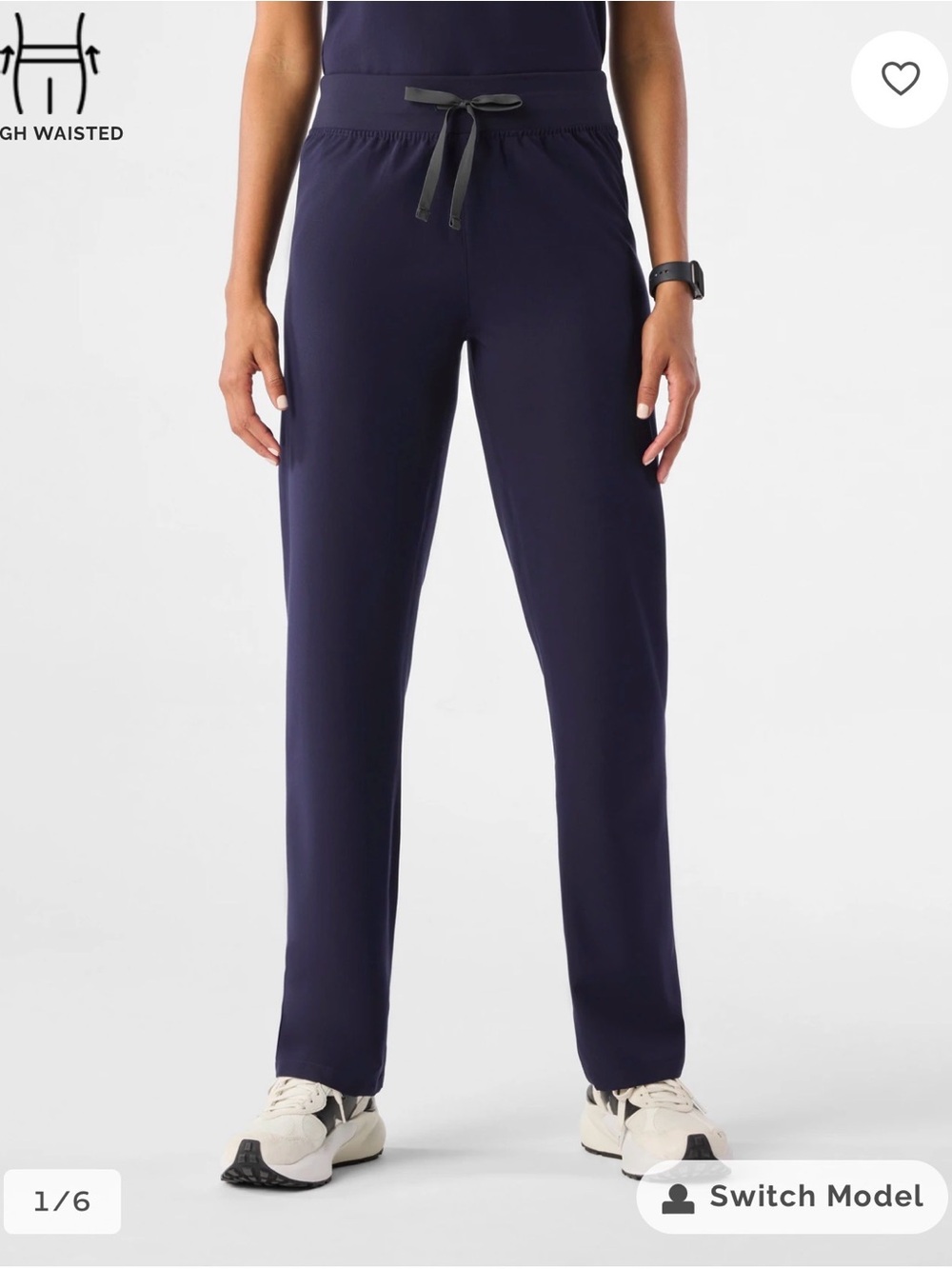 FIGS Women's Navy High Waisted Livingston Scrub Pants Sz Small Petite